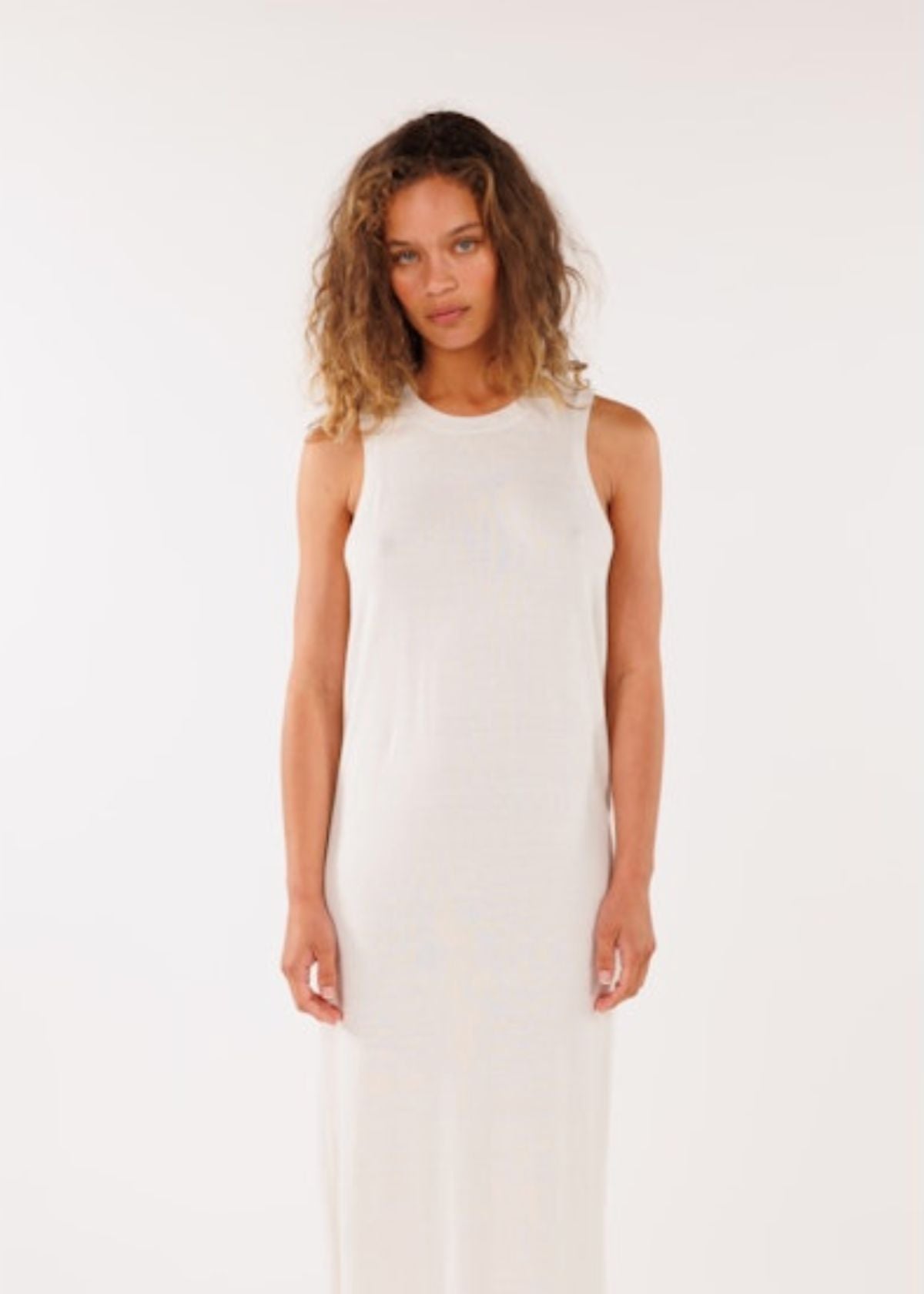 CRUSH. Dana Floaty Tank Dress - Pigeon