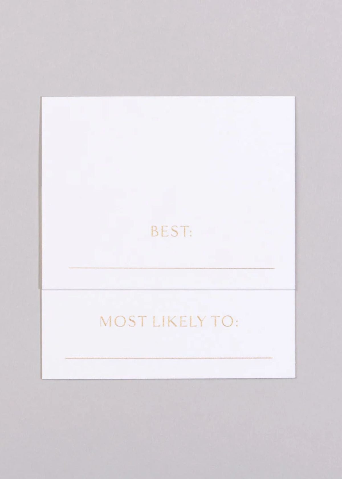 DEAR ANNABELLE Superlatives Place Card Set