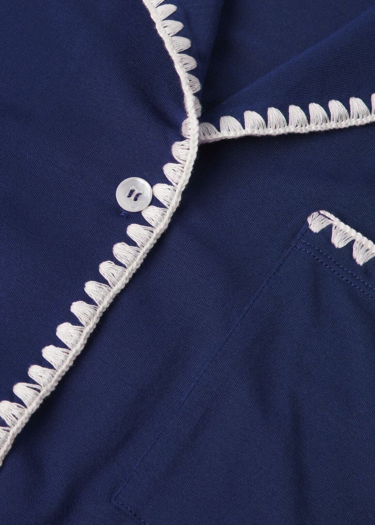 EBERJEY Frida Shortie Pajama Set - Navy/Ivory