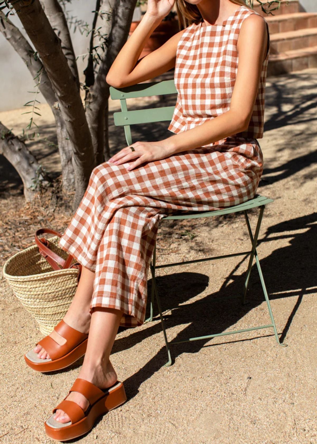 EMERSON FRY Studio Boxy Pant - Handloom Gingham Rust
