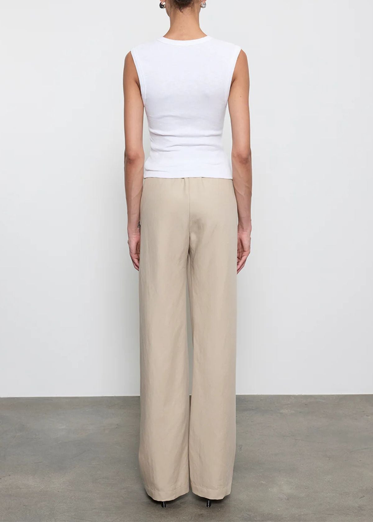 ENZA COSTA Textured Knit Tank Top - White