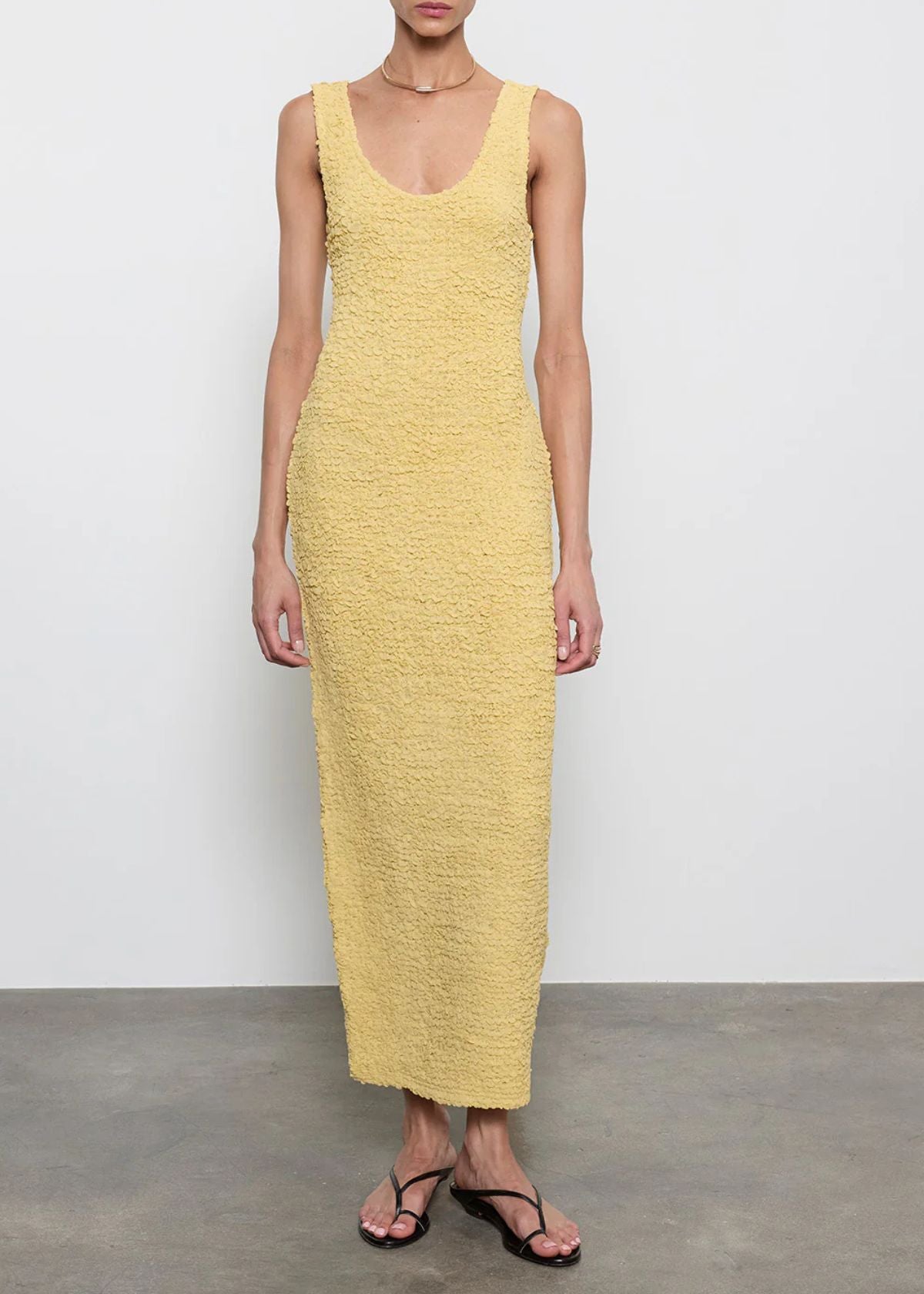 ENZA COSTA Dimension Tank Maxi Dress - Raffia