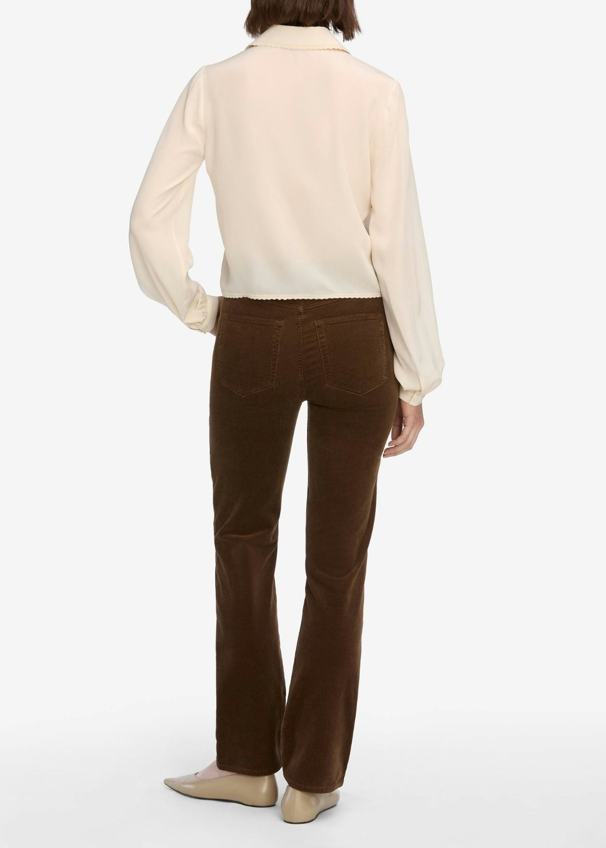 FRAME Le Sleek Straight Corduroy Jean - Bitter Chocolate
