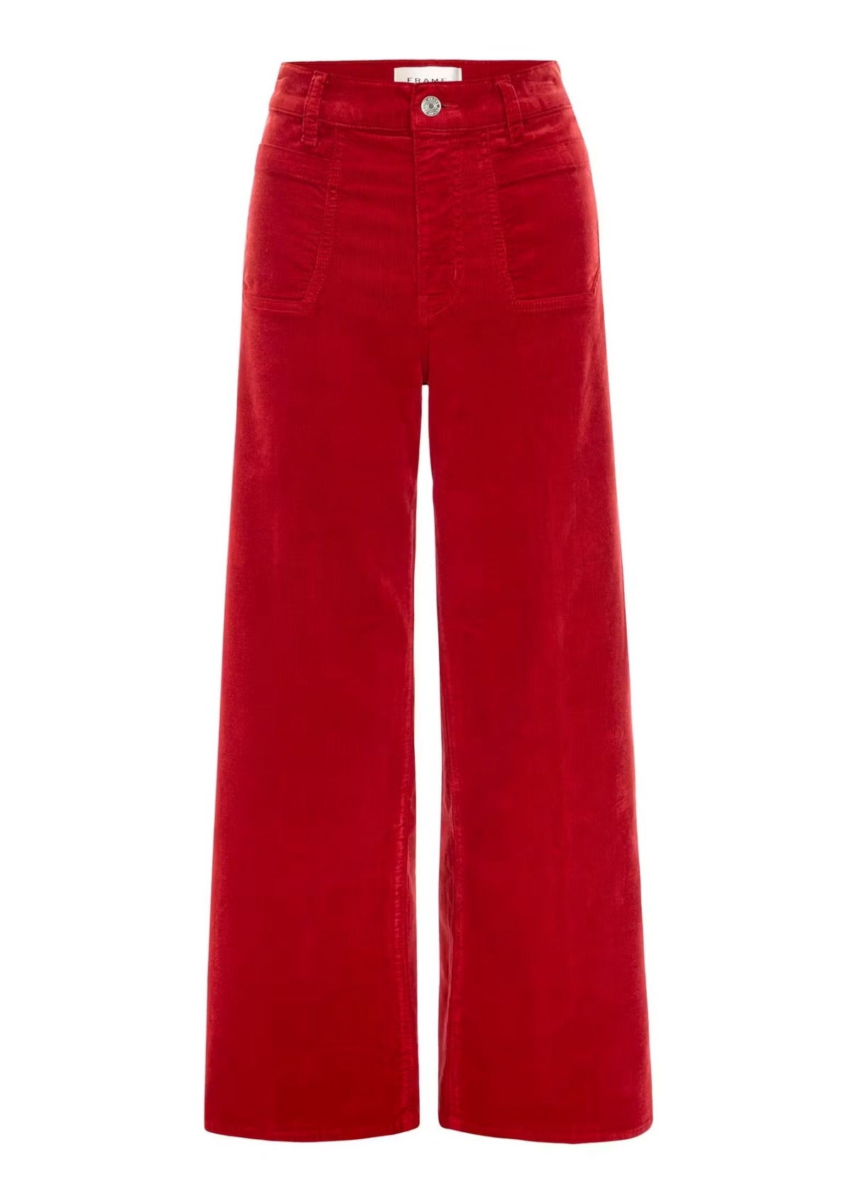 FRAME Le Slim Palazzo Modernist Pocket Corduroy Jean - Lipstick