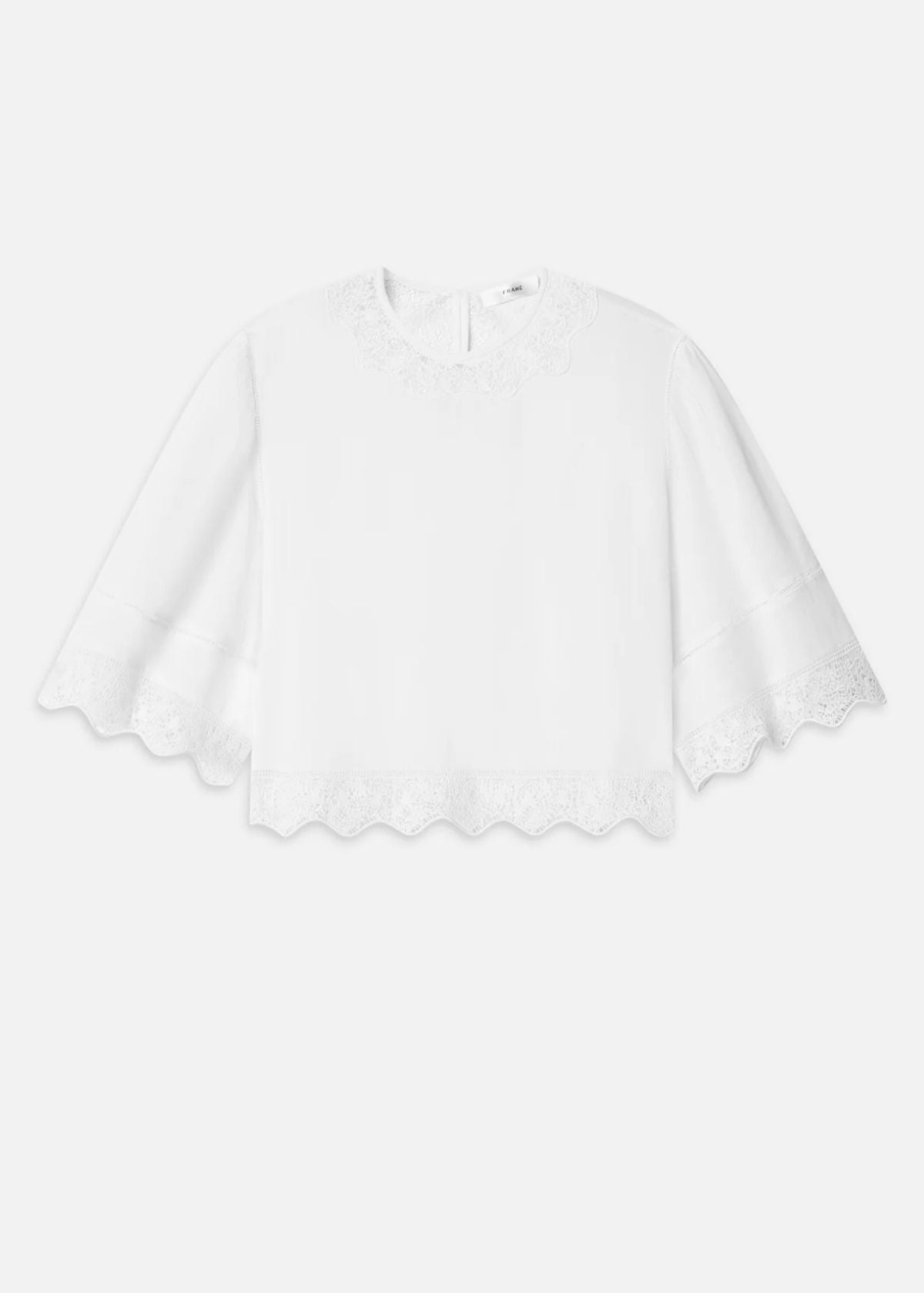 FRAME The Embroidered Top - White