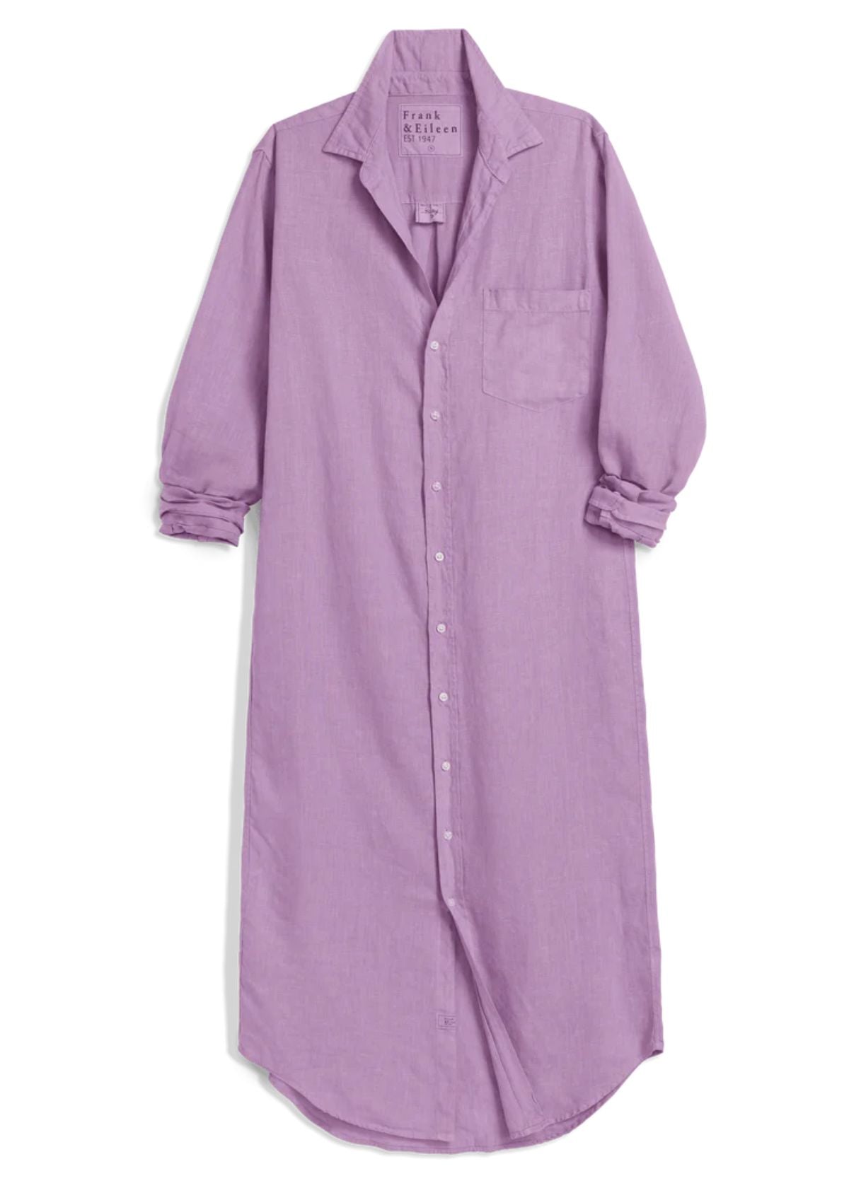 FRANK & EILEEN Rory Maxi Shirtdress - Lilac