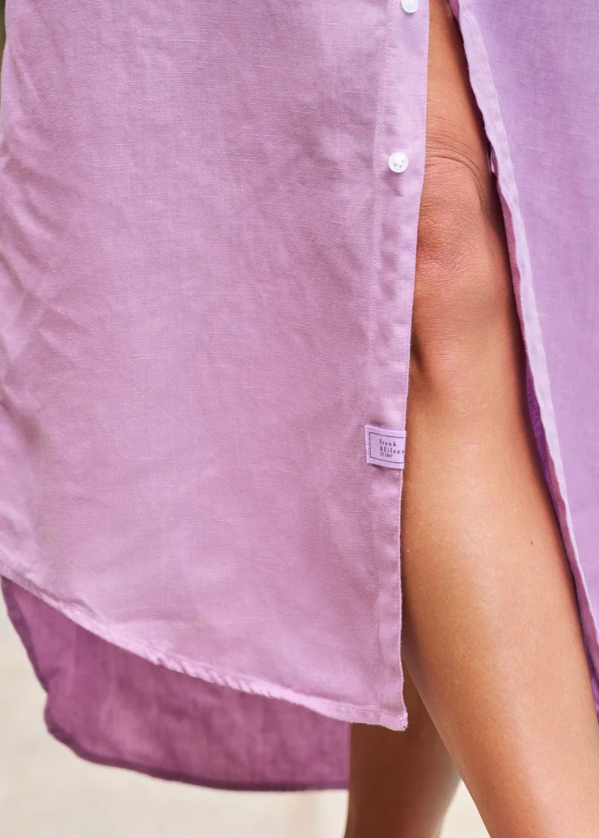 FRANK & EILEEN Rory Maxi Shirtdress - Lilac