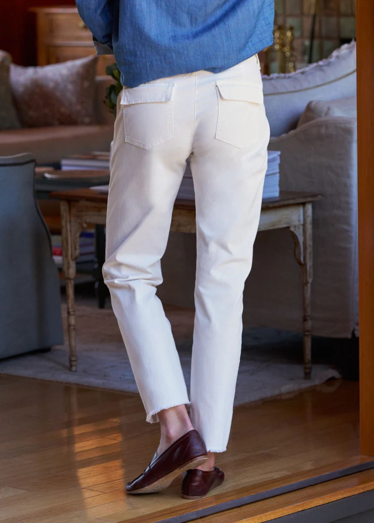 FRANK & EILEEN Blackrock Utility Pant - Chalk