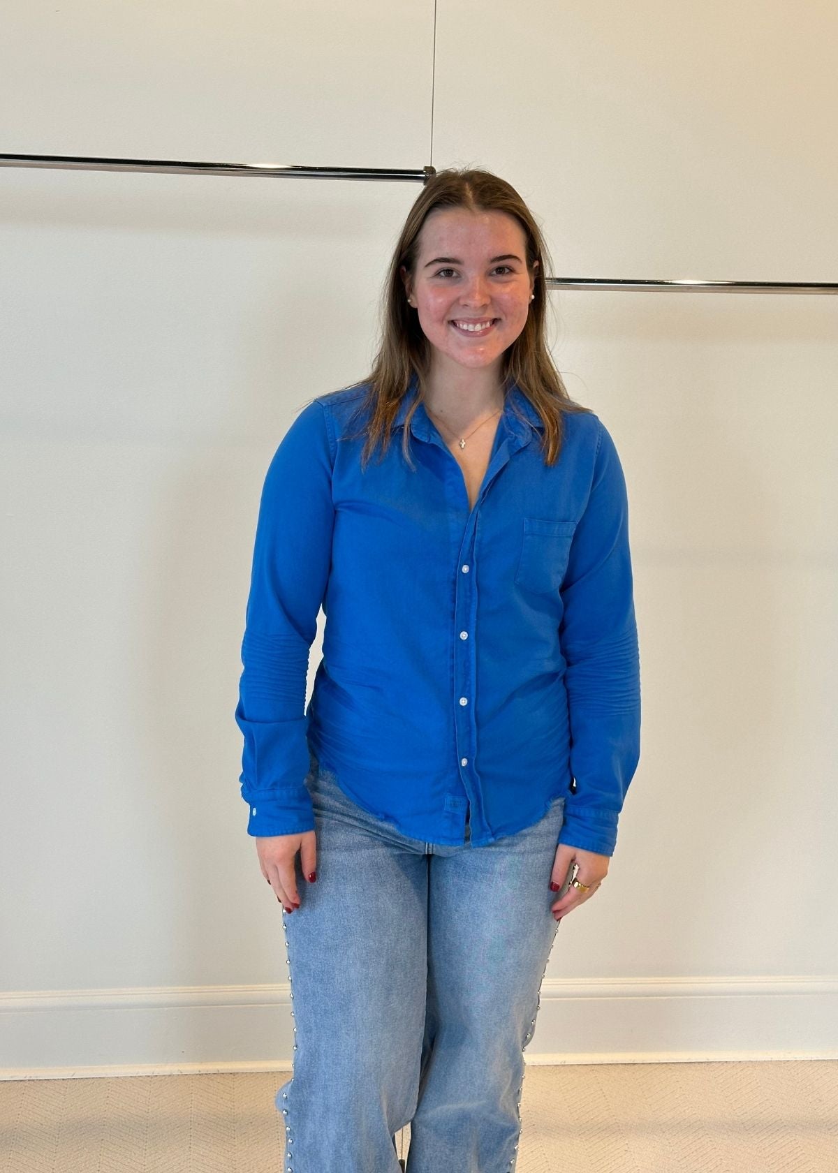 FRANK & EILEEN Barry Denim Top - Lapis