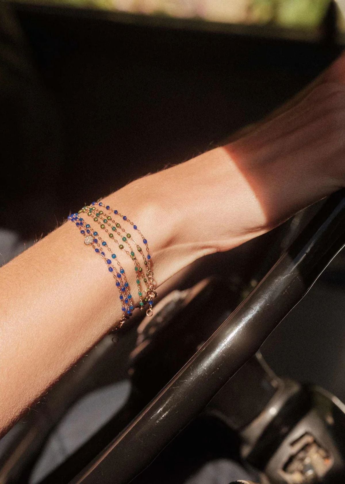 GIGI CLOZEAU Classic Gigi Emerald Bracelet with Yellow Gold