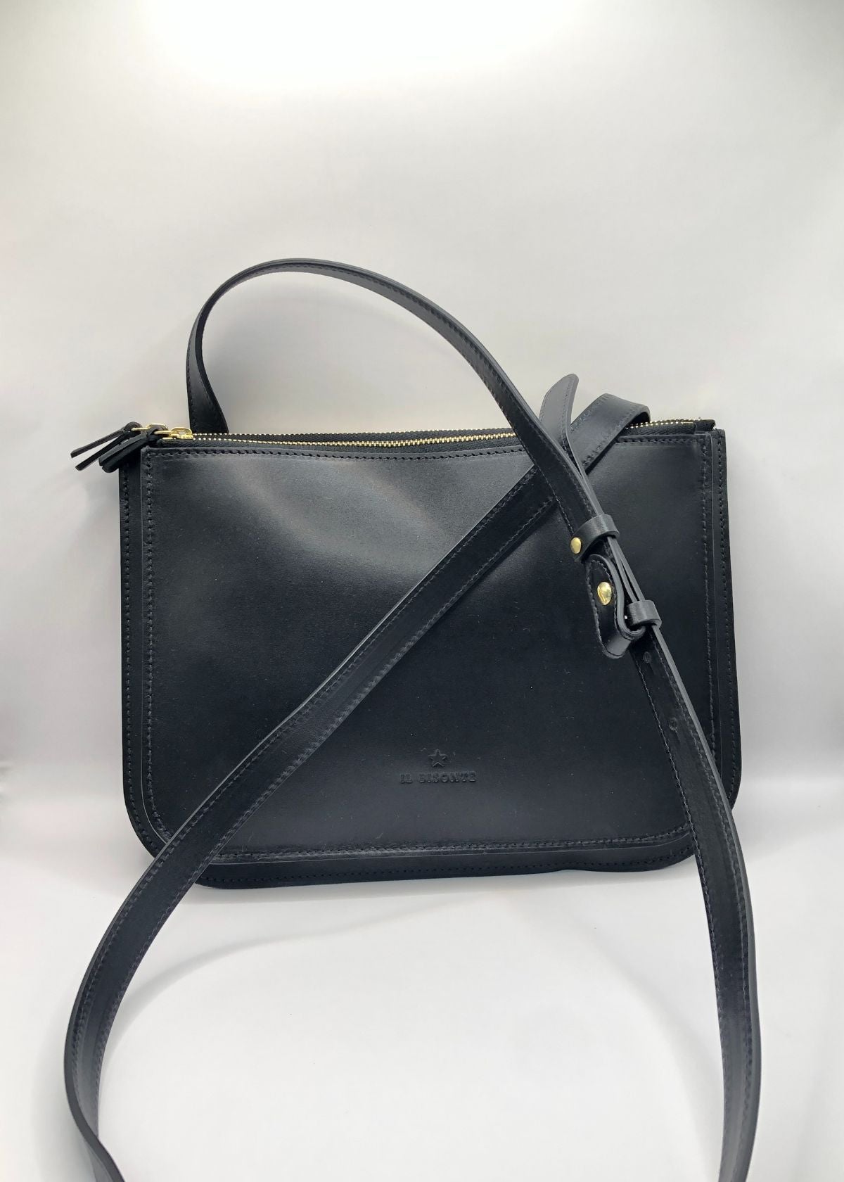 IL BISONTE Roseto Crossbody Handbang - Black