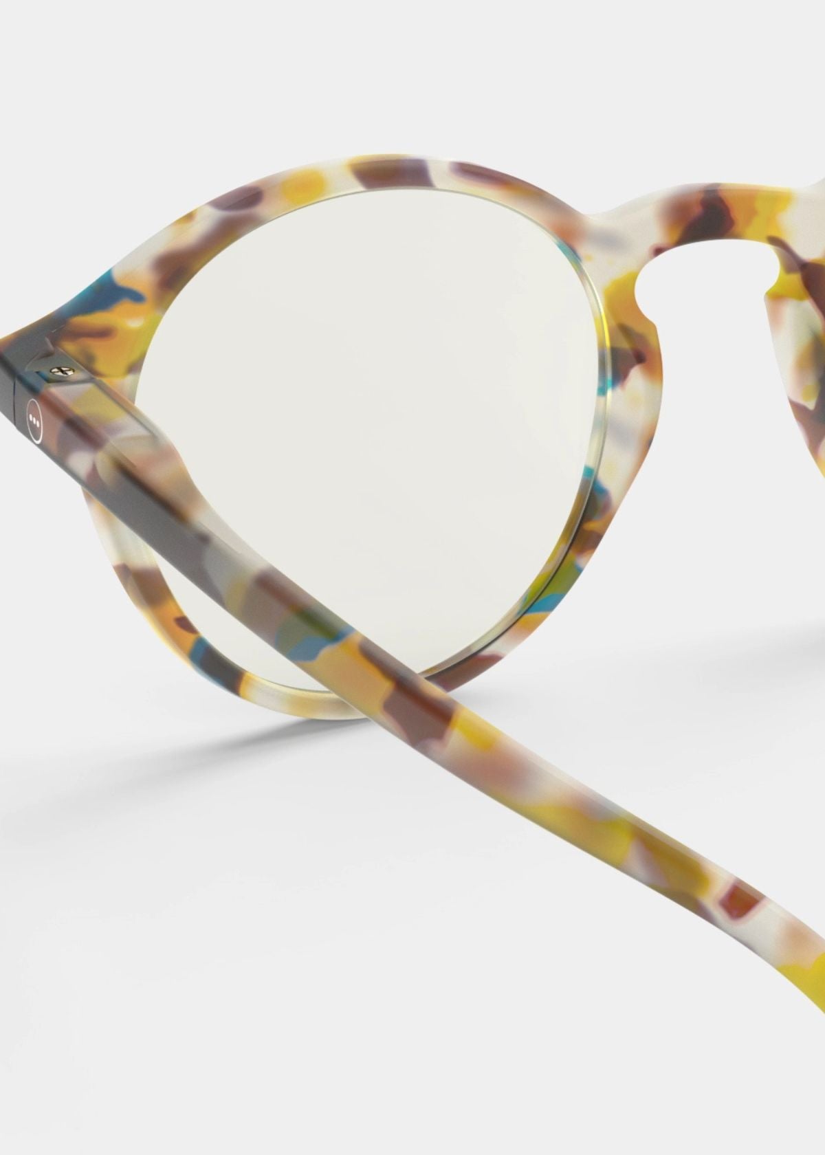 IZIPIZI Iconic Round Reading Glasses #D in Blue Tortoise