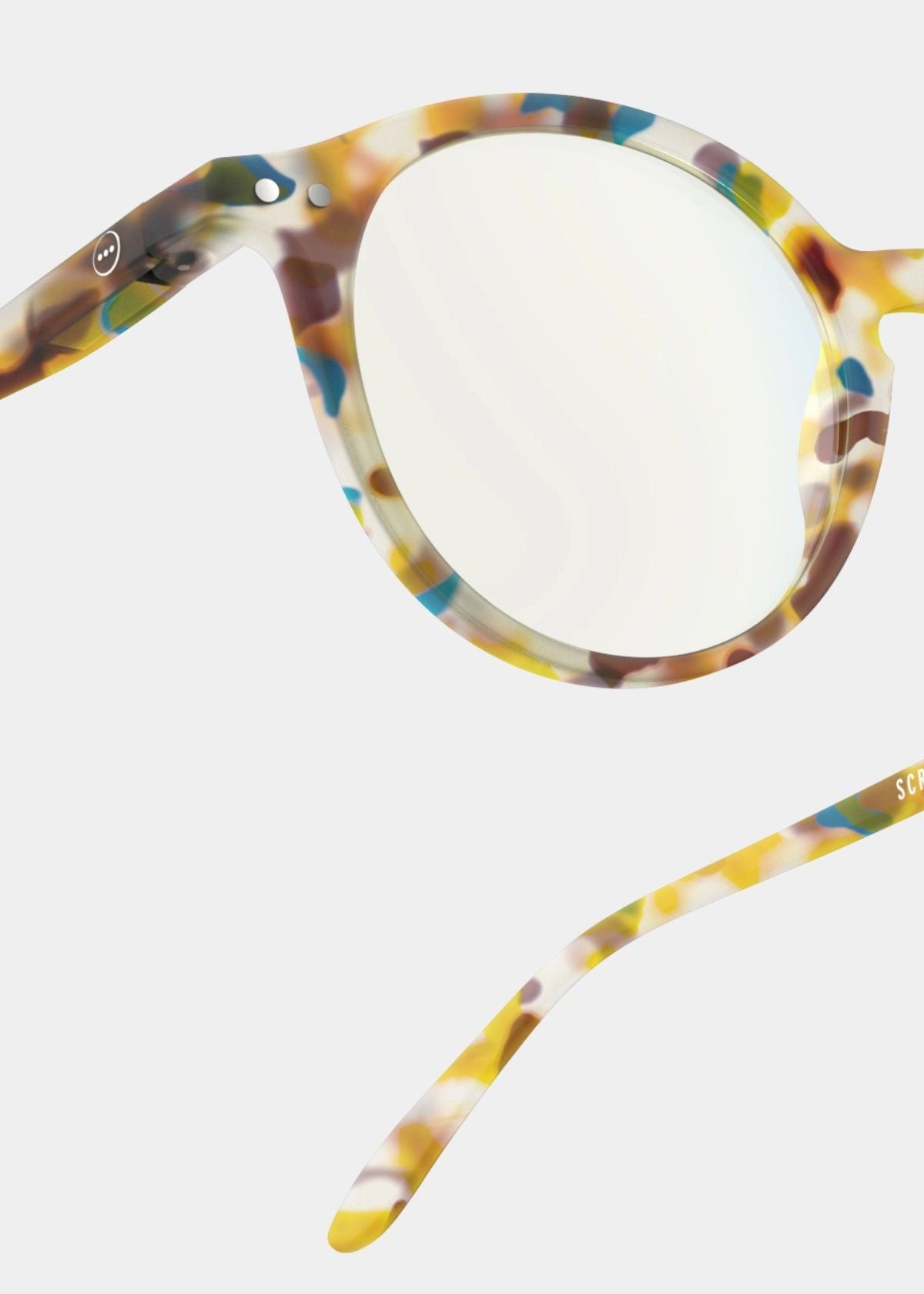 IZIPIZI Iconic Round Reading Glasses #D in Blue Tortoise