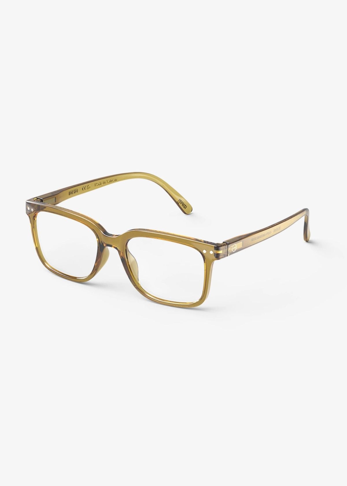 IZIPIZI Rectangular Reading Glasses #L - Golden Green