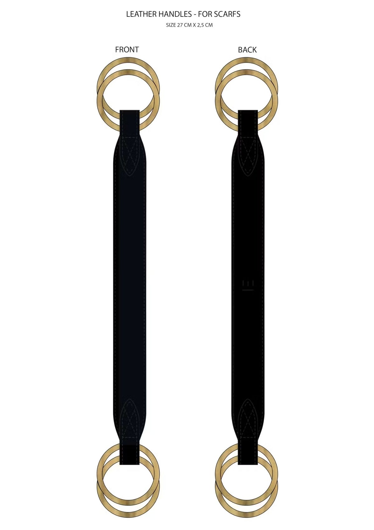 INOUI EDITIONS Leather Belt Handle - Black