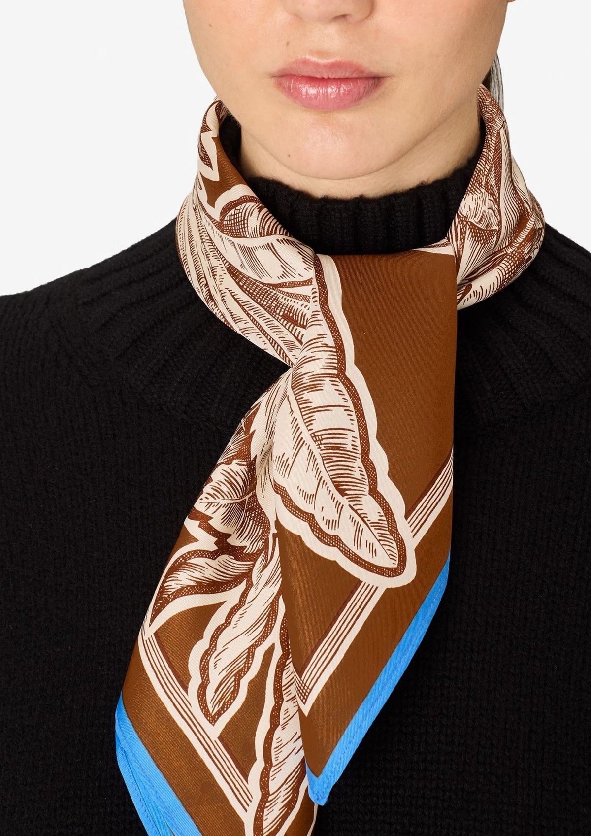 INOUI EDITIONS Bangalor 65 Square Scarf - Caramel