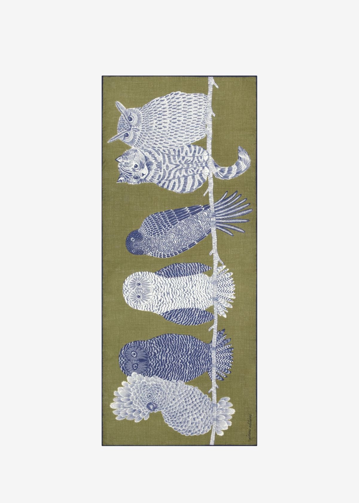 INOUI EDITIONS Chouette 80 Scarf - Khaki