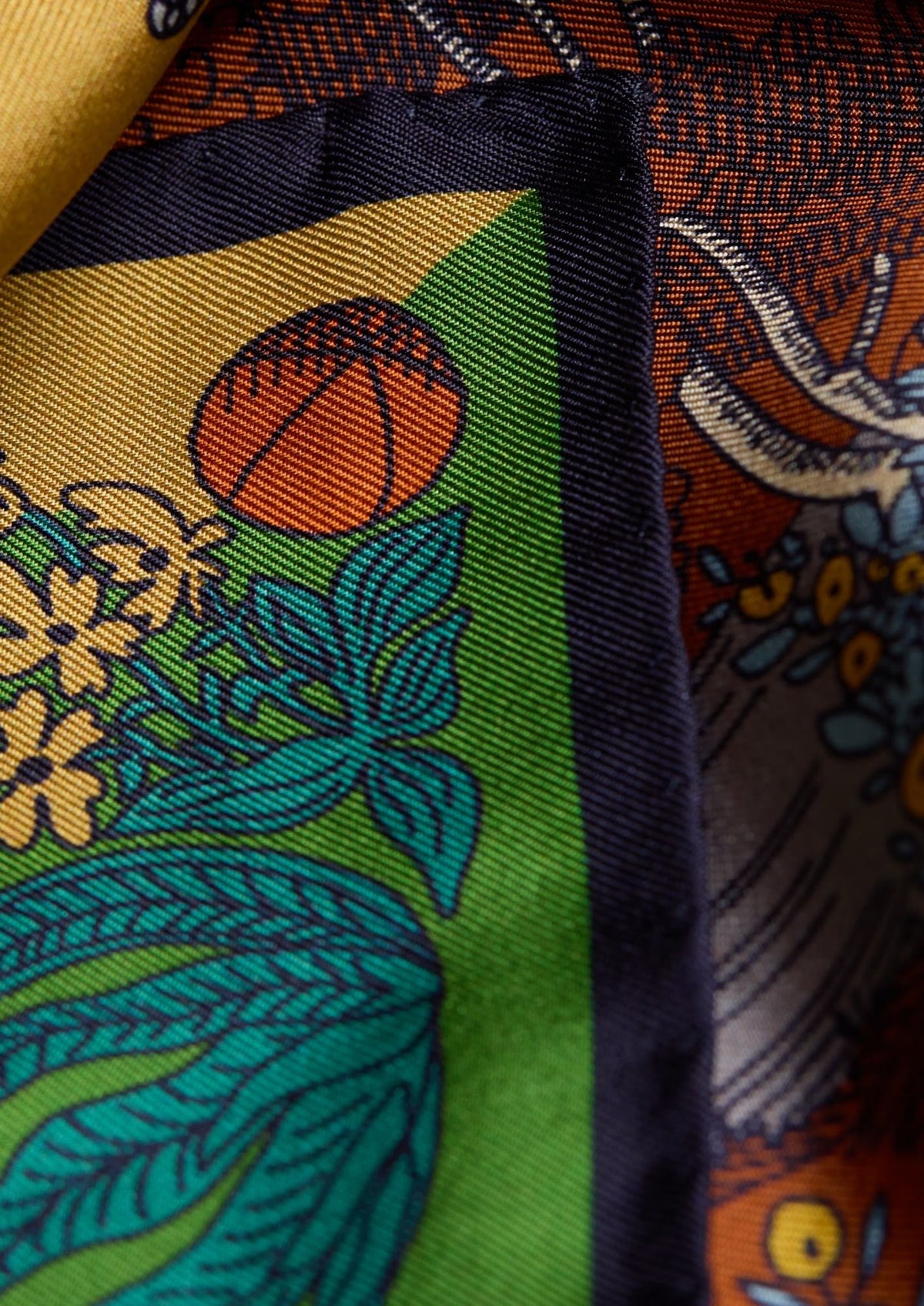 INOUI EDITIONS Four Seasons 65 Square Scarf - Natural Autumn