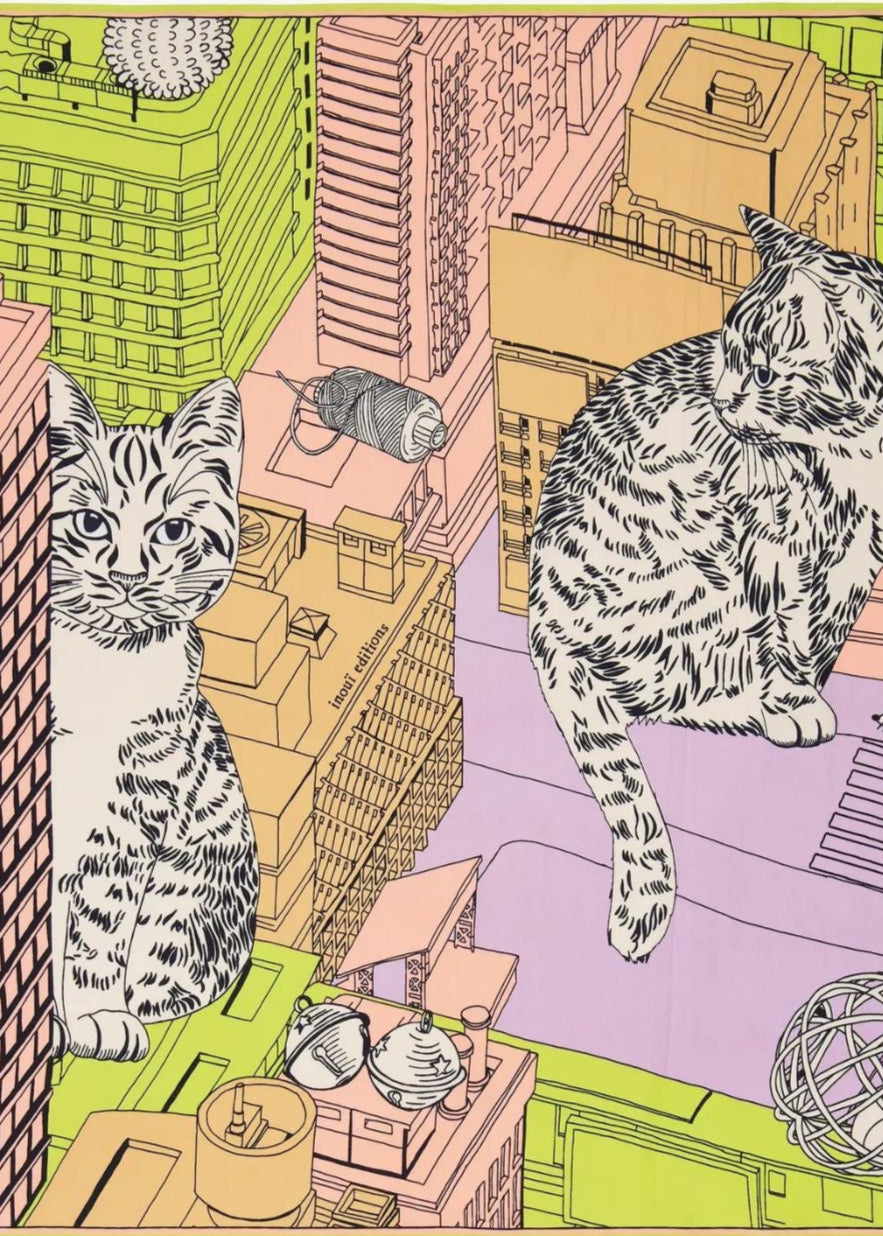 INOUI EDITIONS Tokyo 65 Square Scarf - Pastel