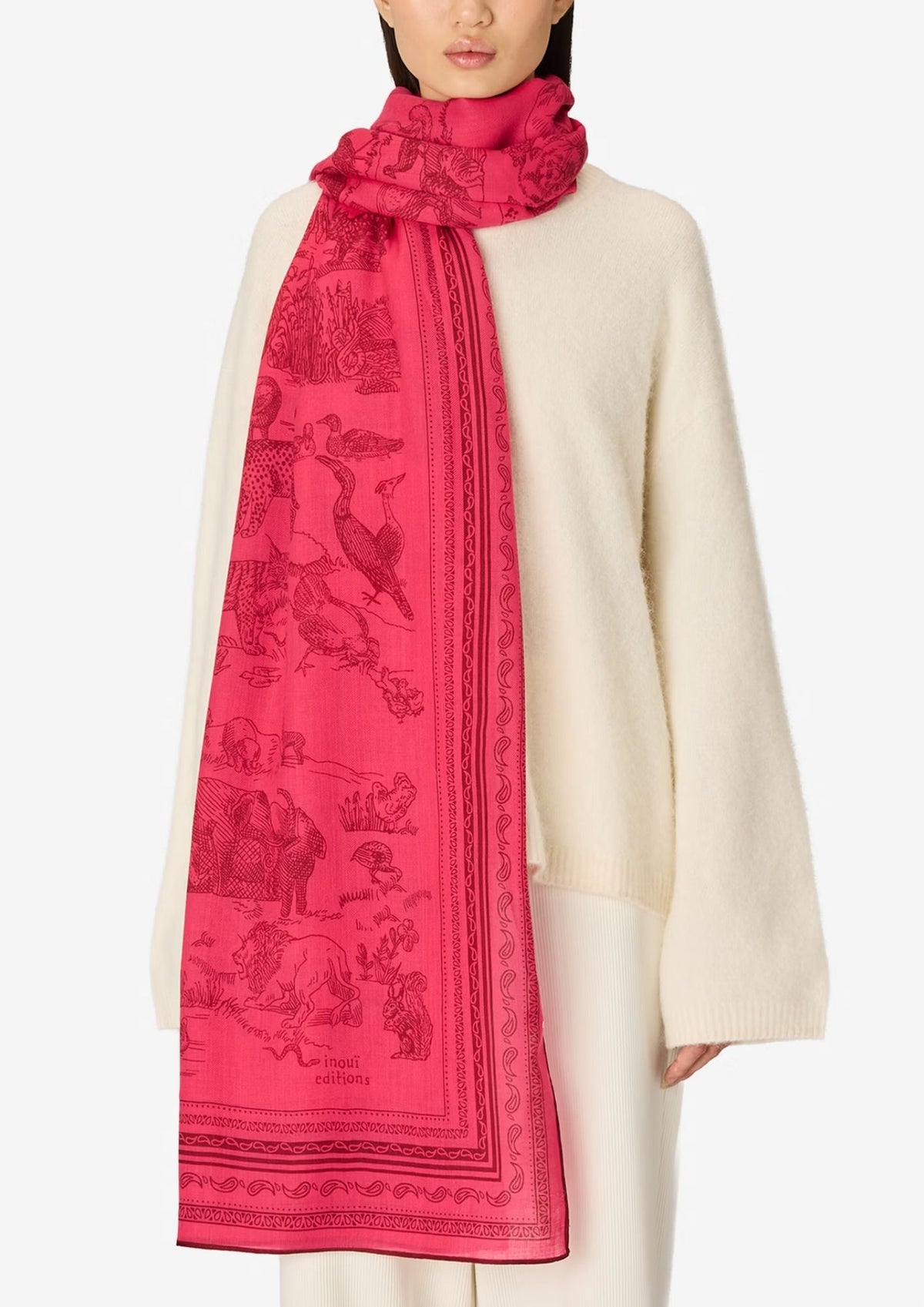 INOUI EDITIONS Reverie 130 Scarf - Fuchsia