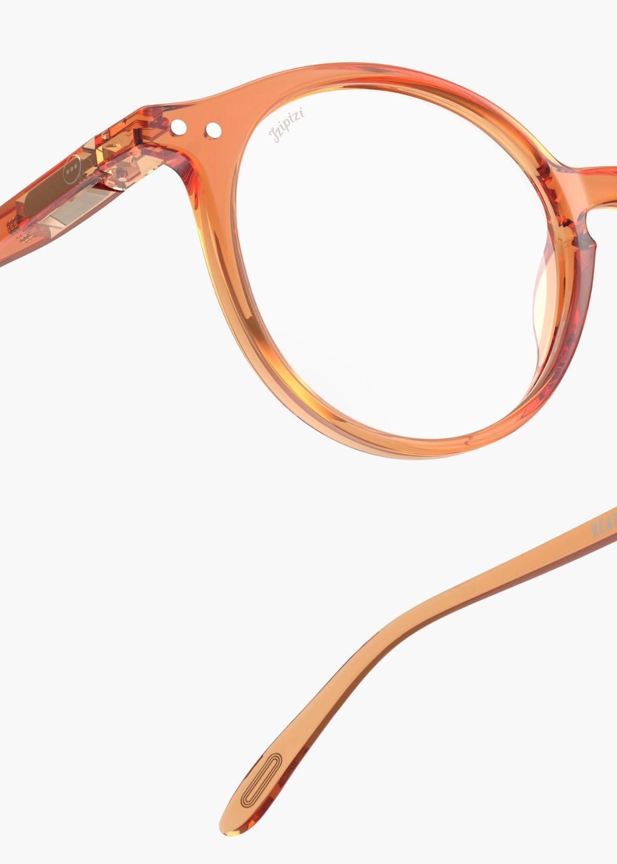 IZIPIZI Iconic Round Reading Glasses #D - Orange Smash