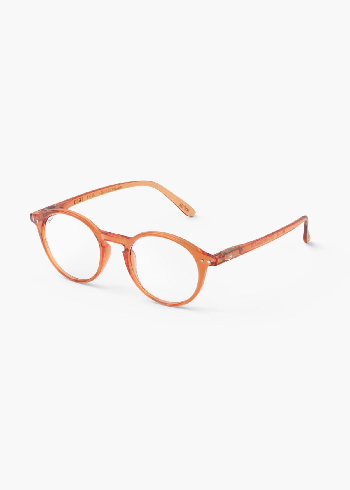 IZIPIZI Iconic Round Reading Glasses #D - Orange Smash