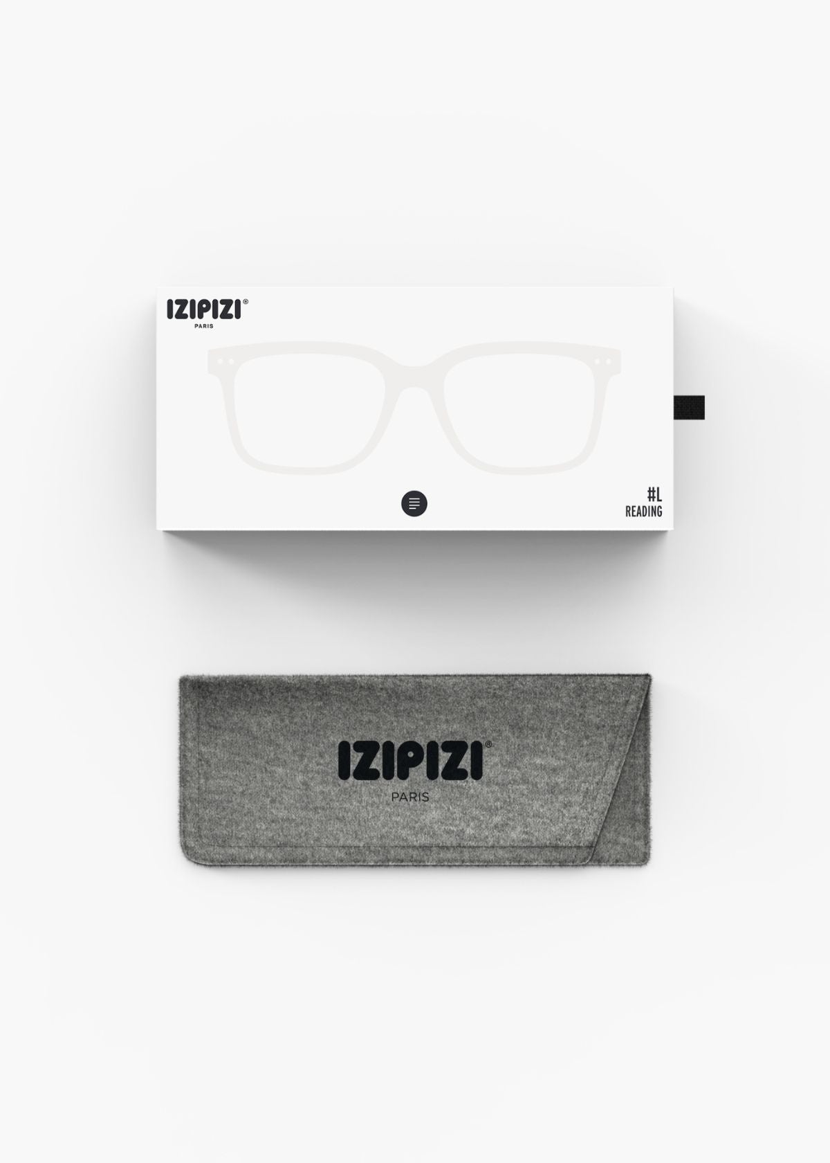 IZIPIZI Rectangular Reading Glasses #L - Crystal