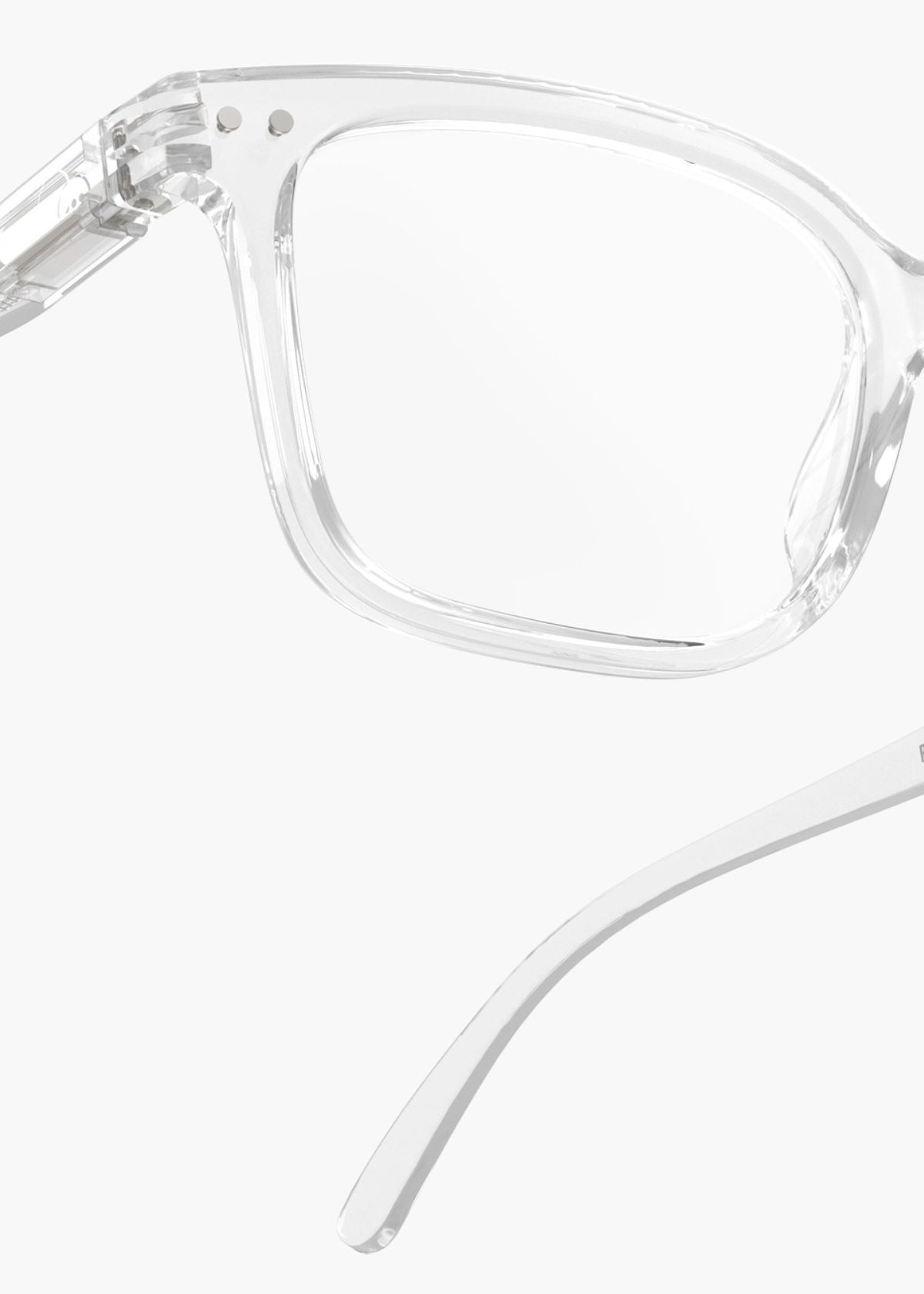 IZIPIZI Rectangular Reading Glasses #L - Crystal