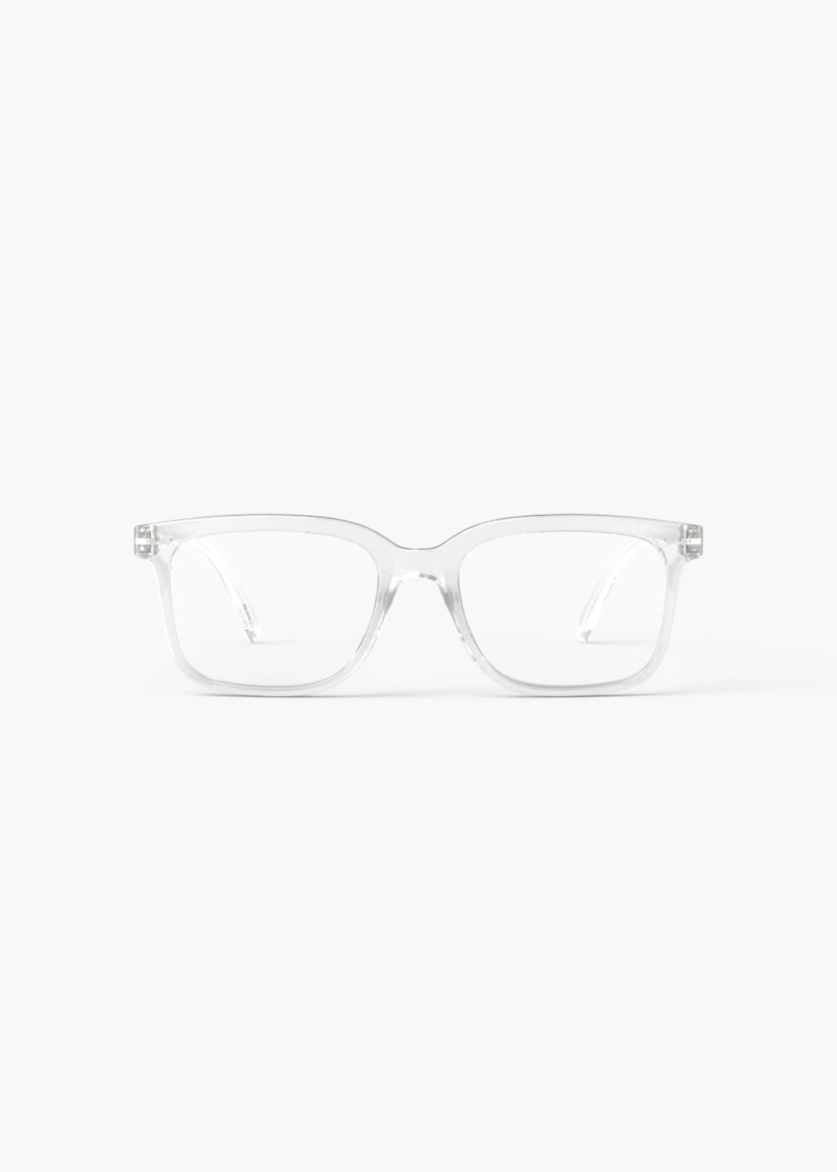 IZIPIZI Rectangular Reading Glasses #L - Crystal