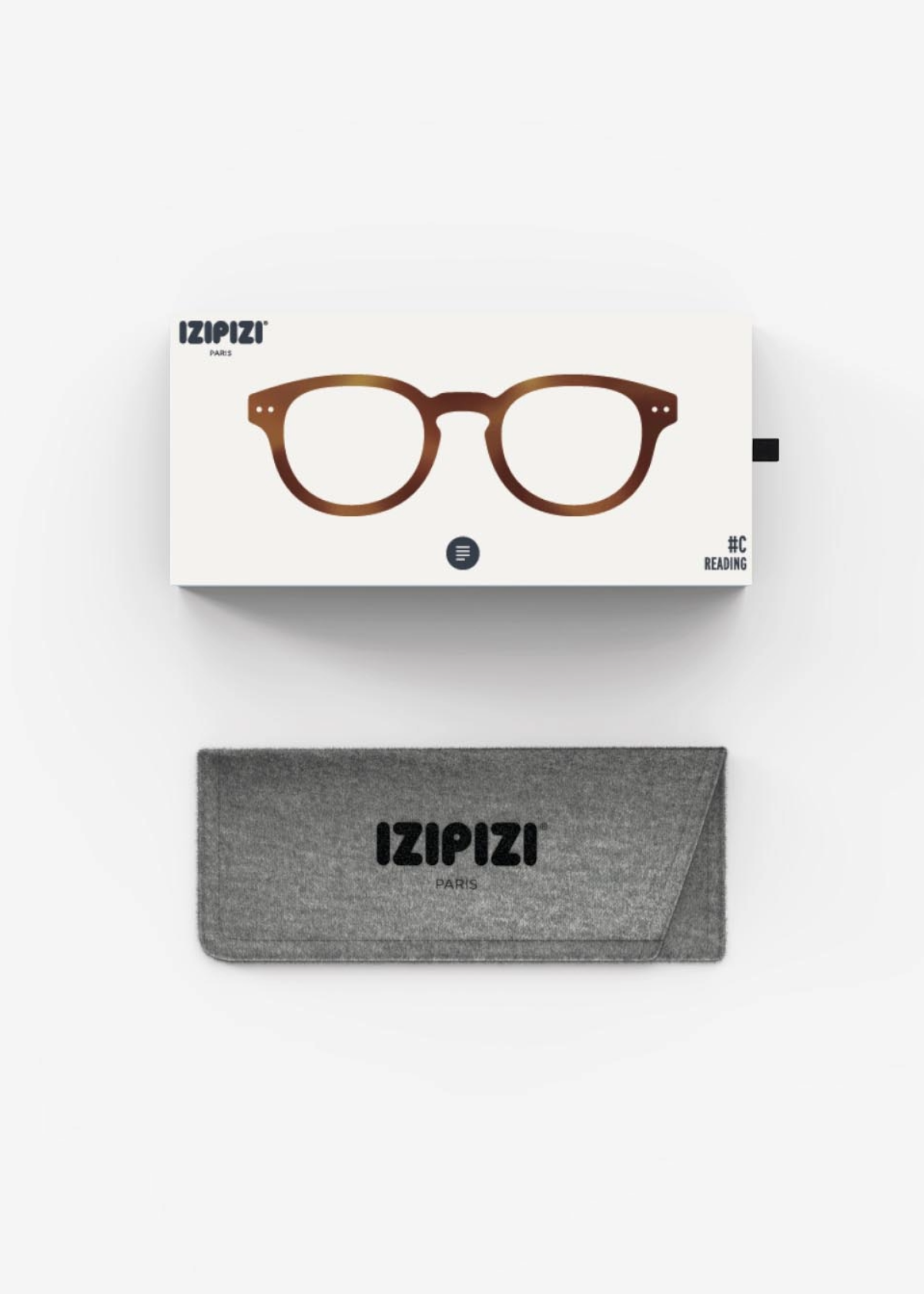 IZIPIZI Retro Square Reading Glasses #C - Havane