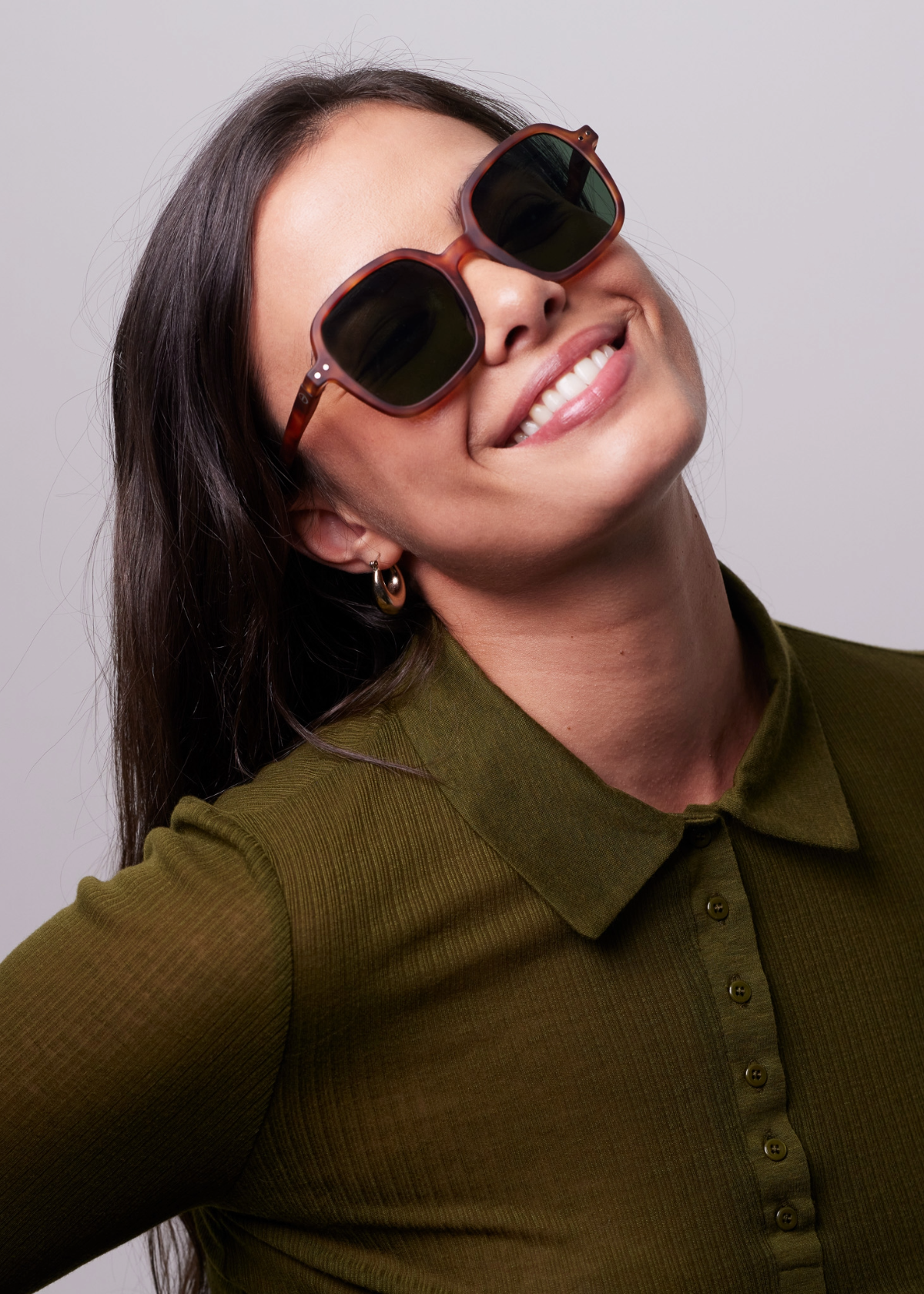IZIPIZI #OFFICE Oversized Sunglasses - Havane