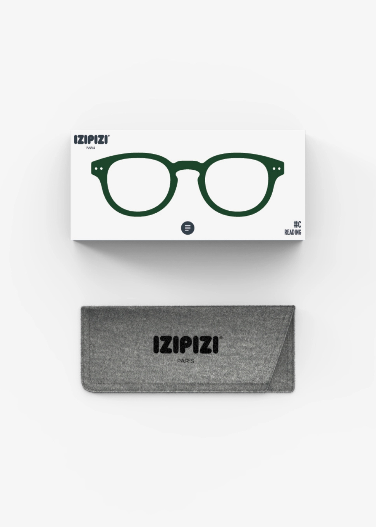 IZIPIZI Retro Square Reading Glasses #C - Khaki Green
