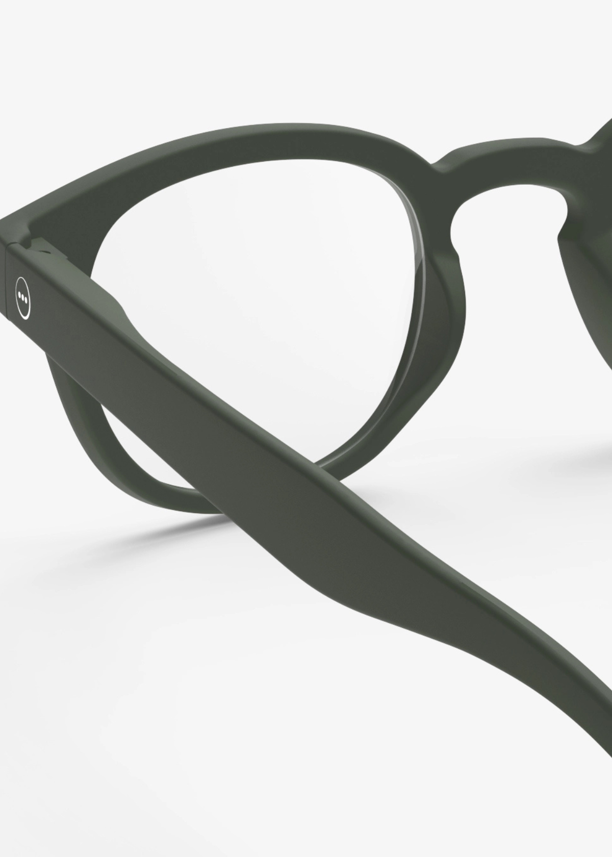 IZIPIZI Retro Square Reading Glasses #C - Khaki Green
