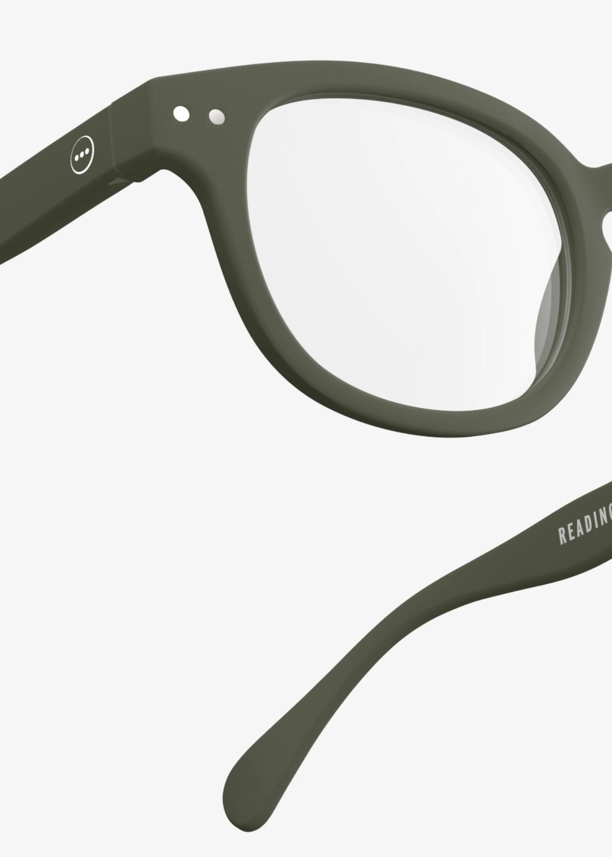 IZIPIZI Retro Square Reading Glasses #C - Khaki Green
