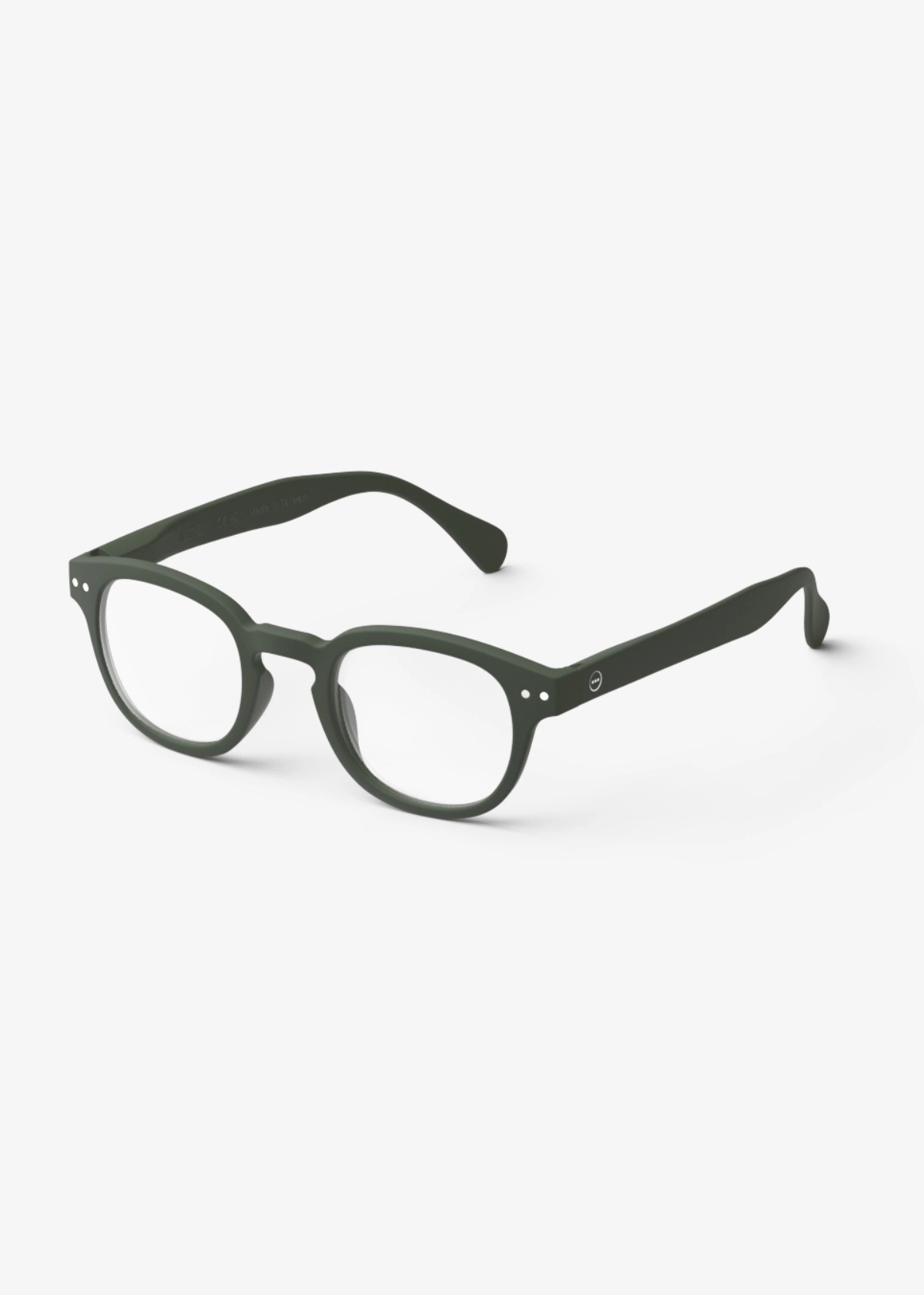 IZIPIZI Retro Square Reading Glasses #C - Khaki Green