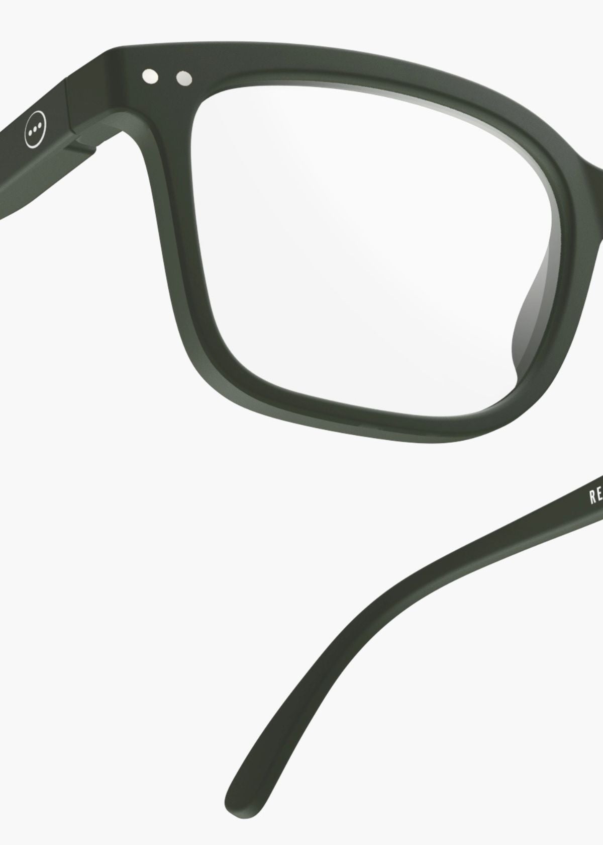 IZIPIZI Rectangular Reading Glasses #L - Khaki Green