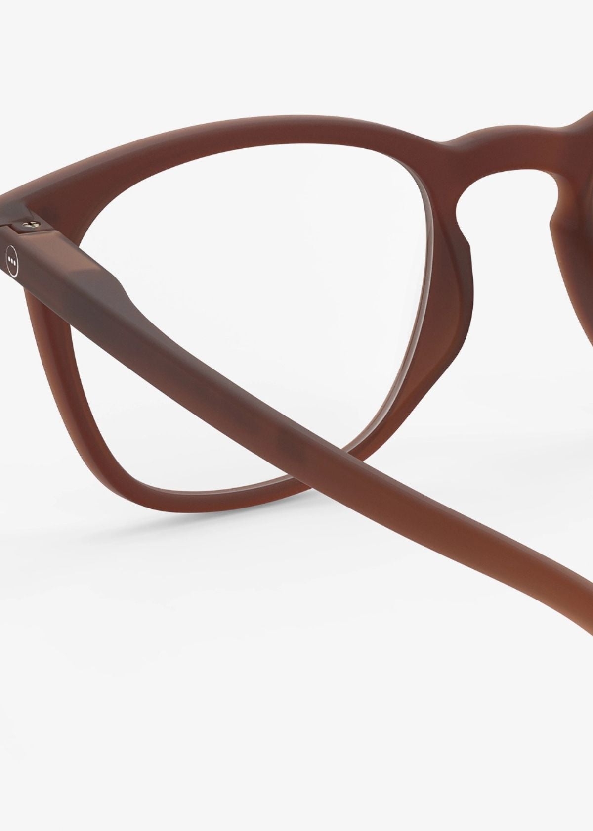 IZIPIZI Trapezium Shaped Reading Glasses #E in Mahogany