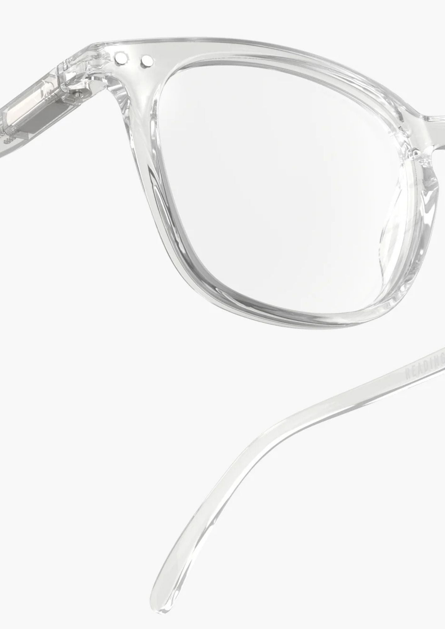 IZIPIZI Trapezium Shaped Reading Glasses #E - Crystal