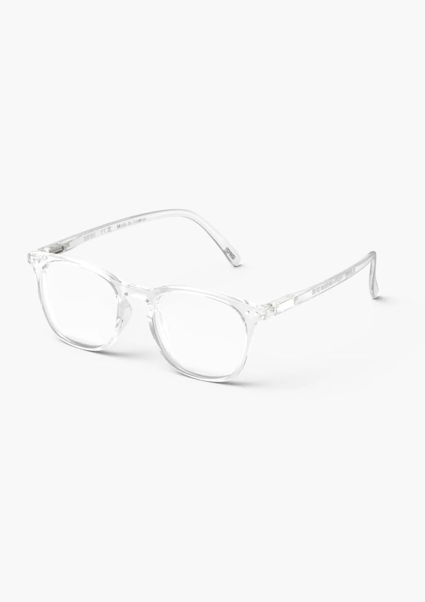 IZIPIZI Trapezium Shaped Reading Glasses #E - Crystal