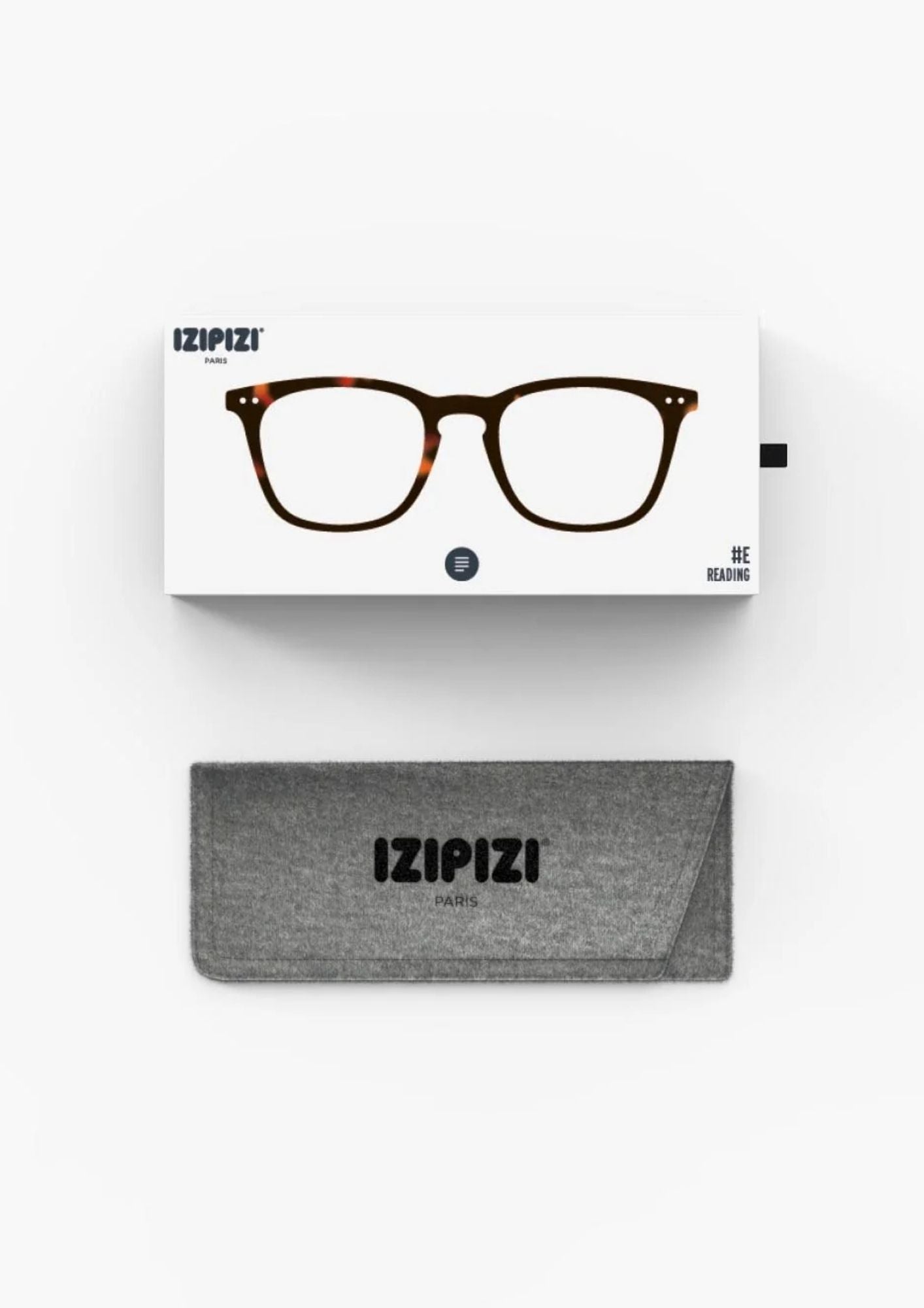 IZIPIZI Trapezium Shaped Reading Glasses #E - Acrylic Tortoise