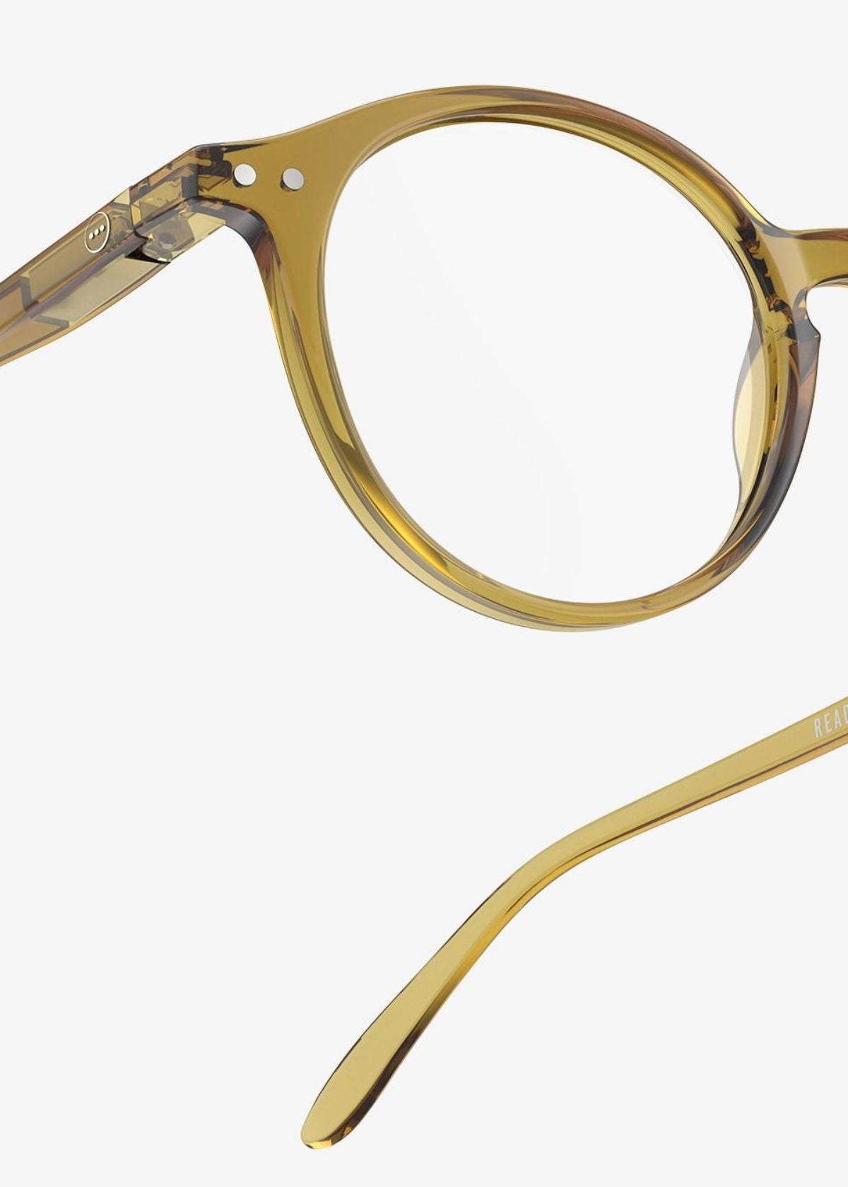 IZIPIZI Iconic Round Reading Glasses #D in Golden Green