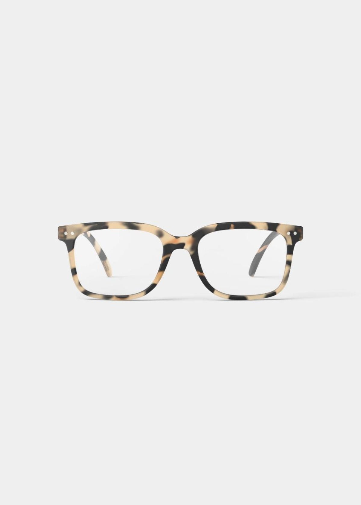 IZIPIZI Rectangular Reading Glasses #L in Light Tortoise