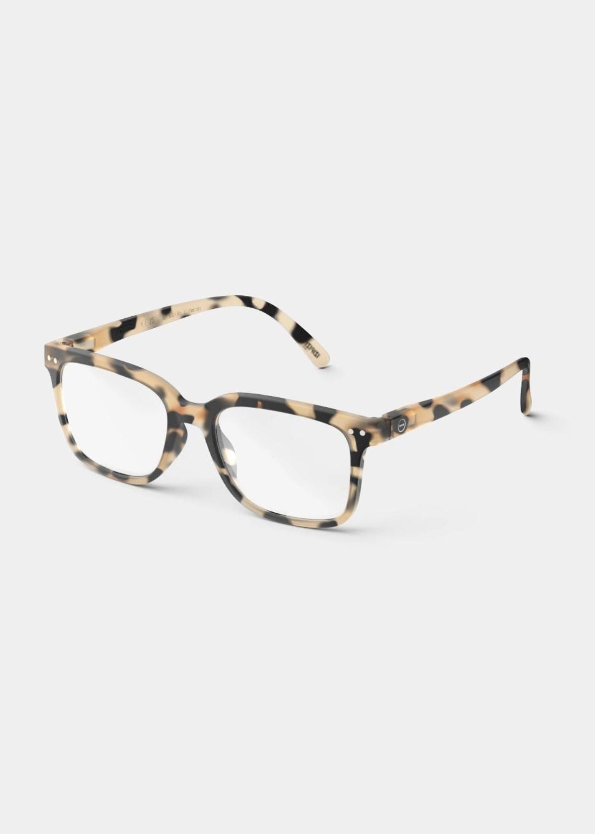 IZIPIZI Rectangular Reading Glasses #L in Light Tortoise