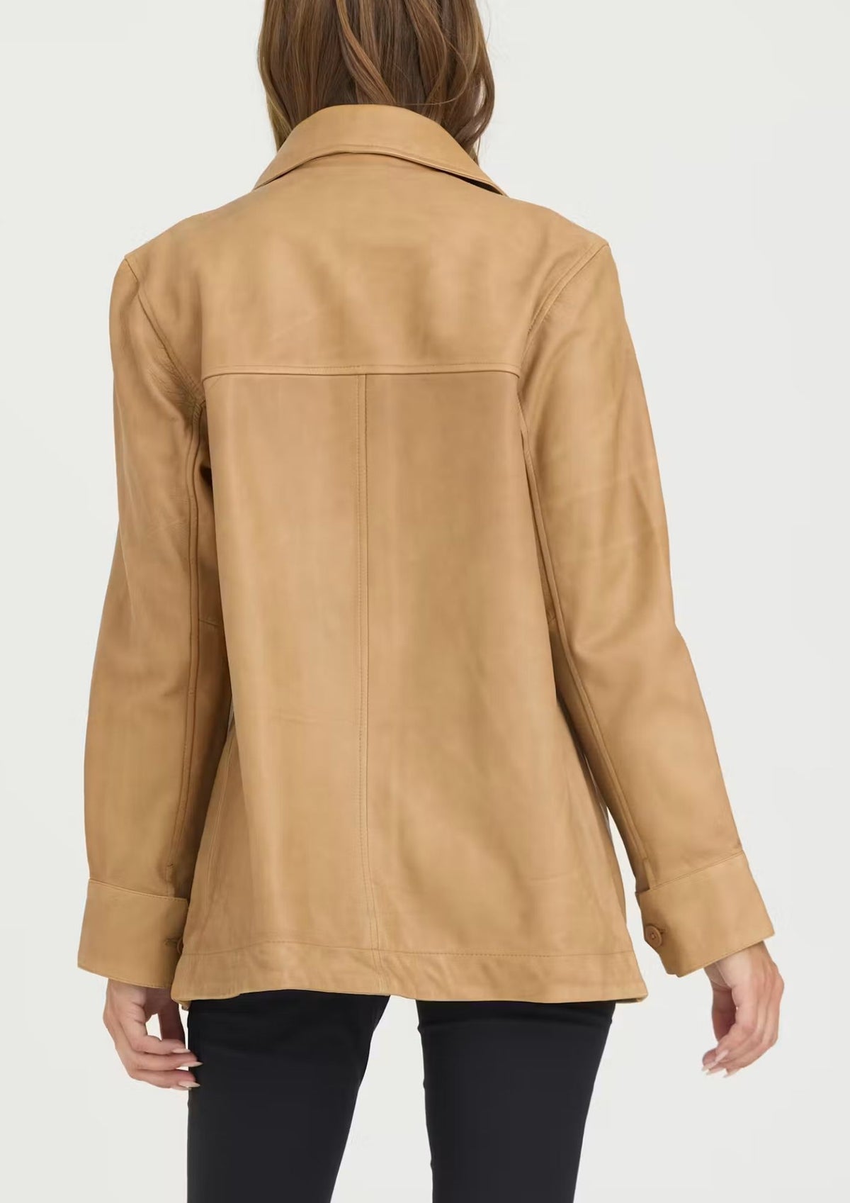 JAKETT Harper Patina Leather Jacket - Fawn