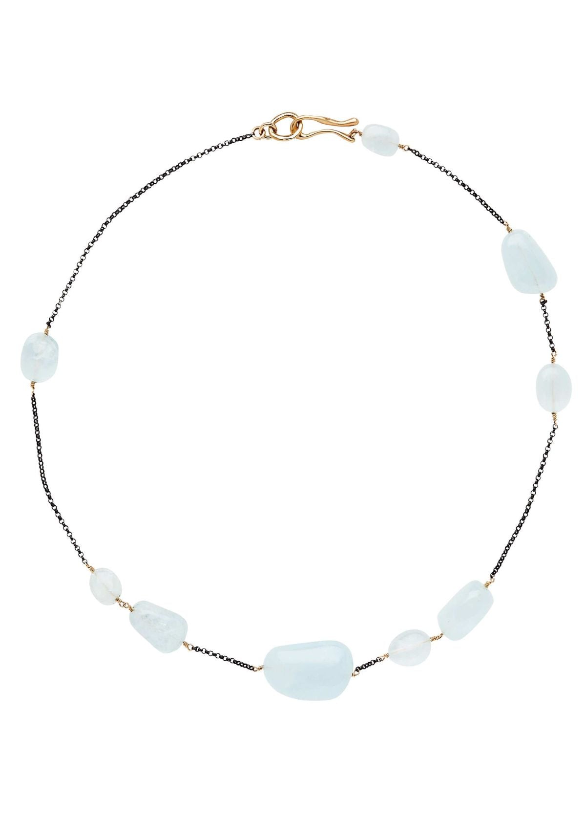 JULIE COHN Blue Lagoon Aquamarine Sterling Silver Chain Necklace