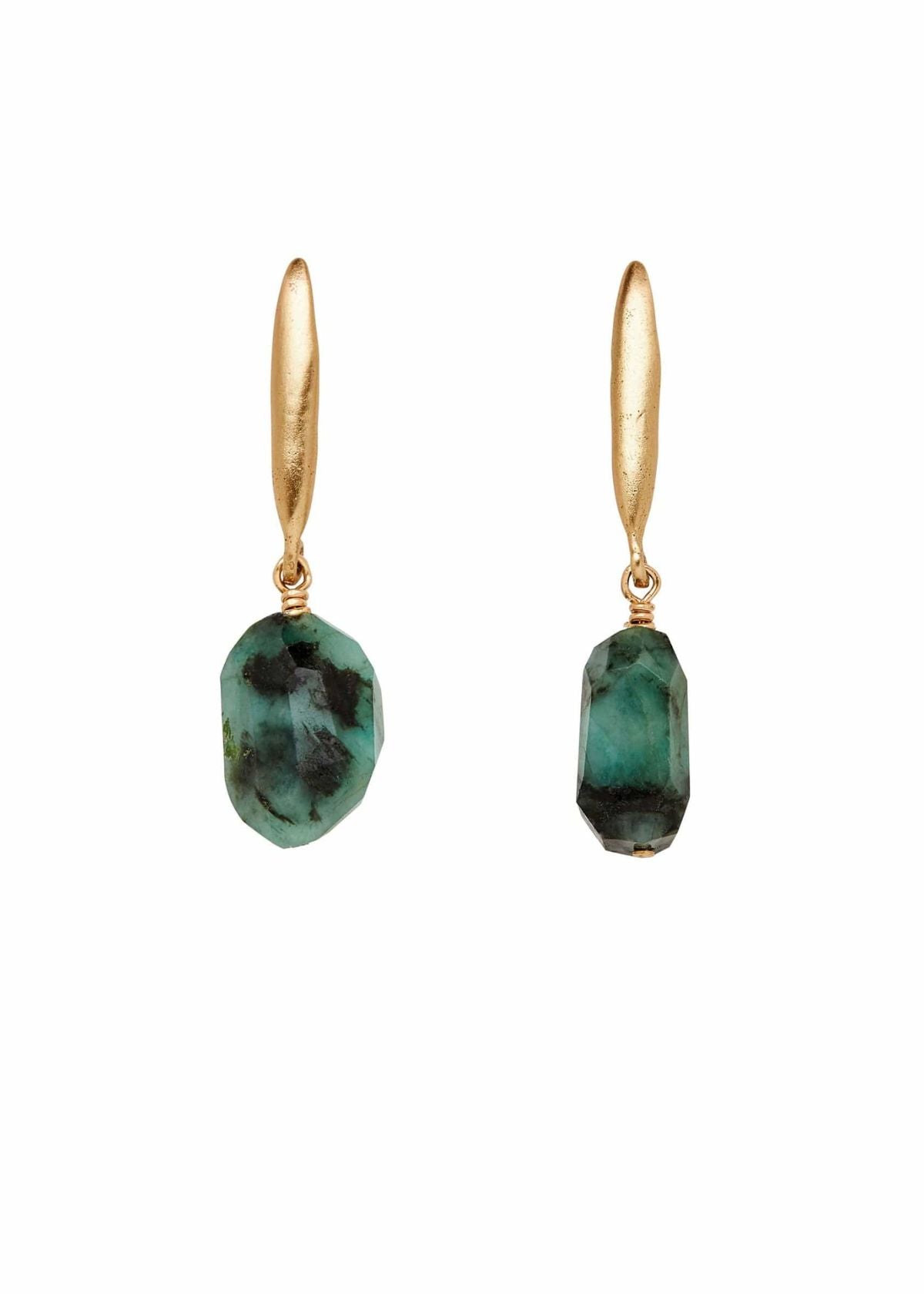 JULIE COHN Grain Bronze Emerald Earring