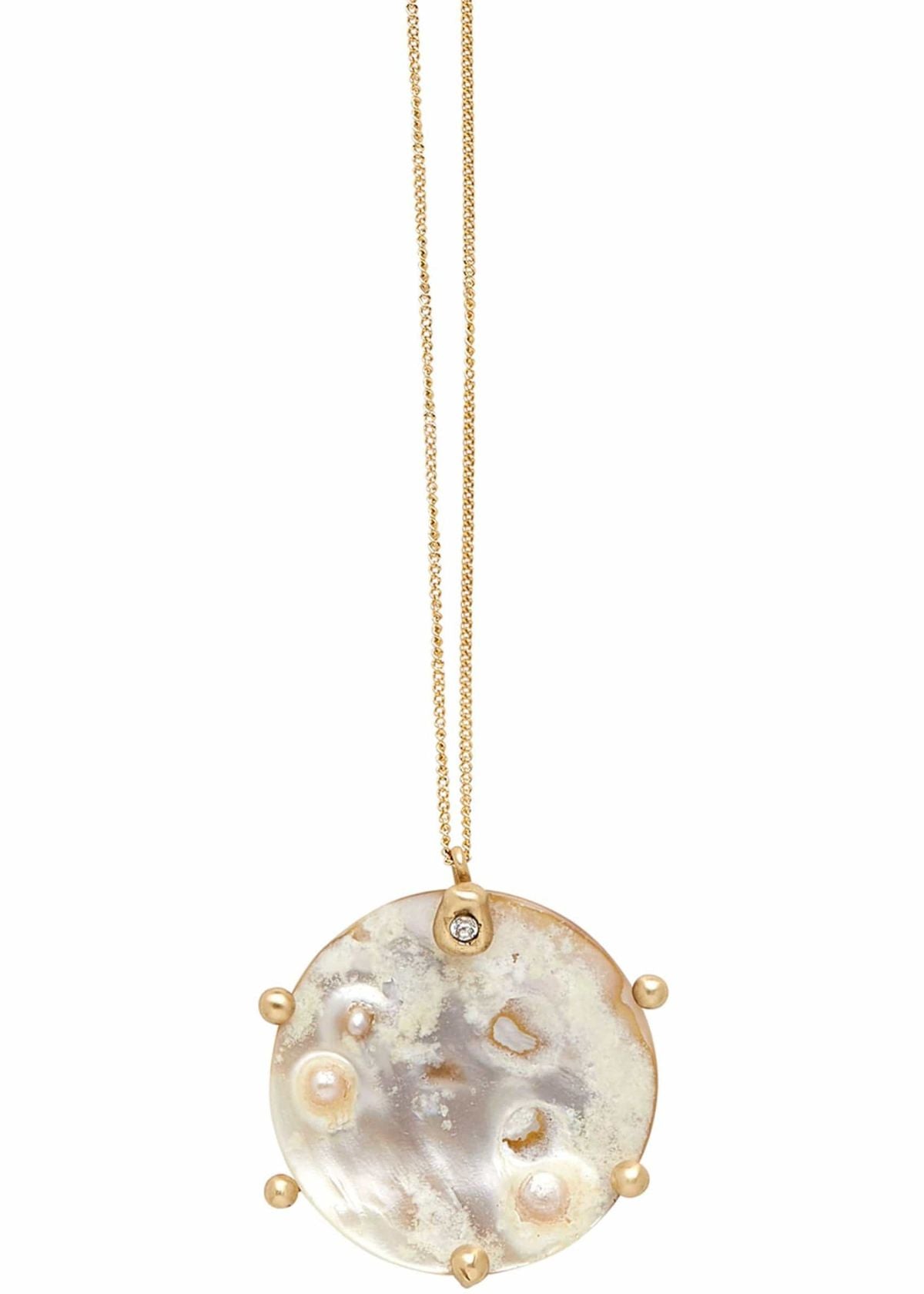 JULIE COHN Lunar Mabe Bronze Pendant Necklace