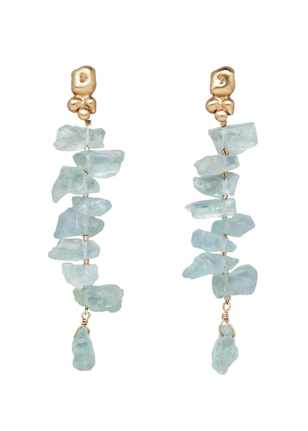 JULIE COHN Petite Ore Aquamarine Bronze Earring