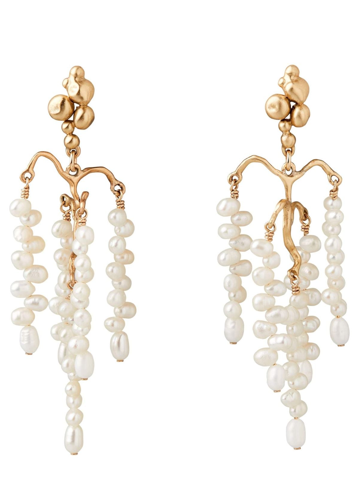 JULIE COHN Wisteria Pearl Bronze Chandelier Earring