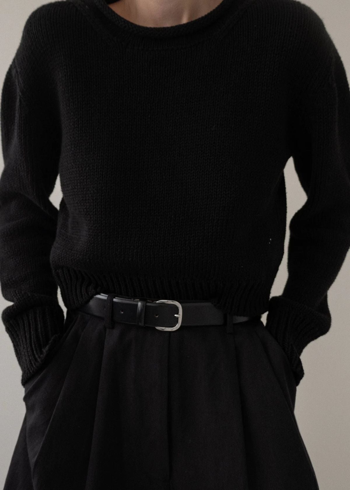 LAUDE THE LABEL Mare Rolled Neck Sweater - Black